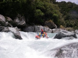 Rafting, Whataroa River, South Island